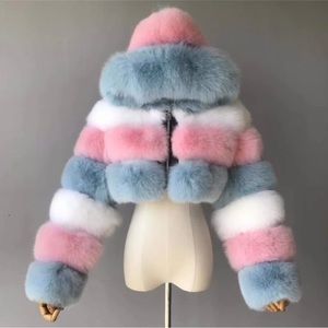 🤗 Cotten candy fox fur jacket ❤️